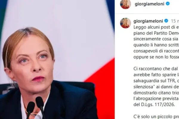 Giorgia Meloni exposes the PD: "Profiting at the expense of workers and pensioners? Completely false. And these are part of the institutions..." | Libero Quotidiano.it