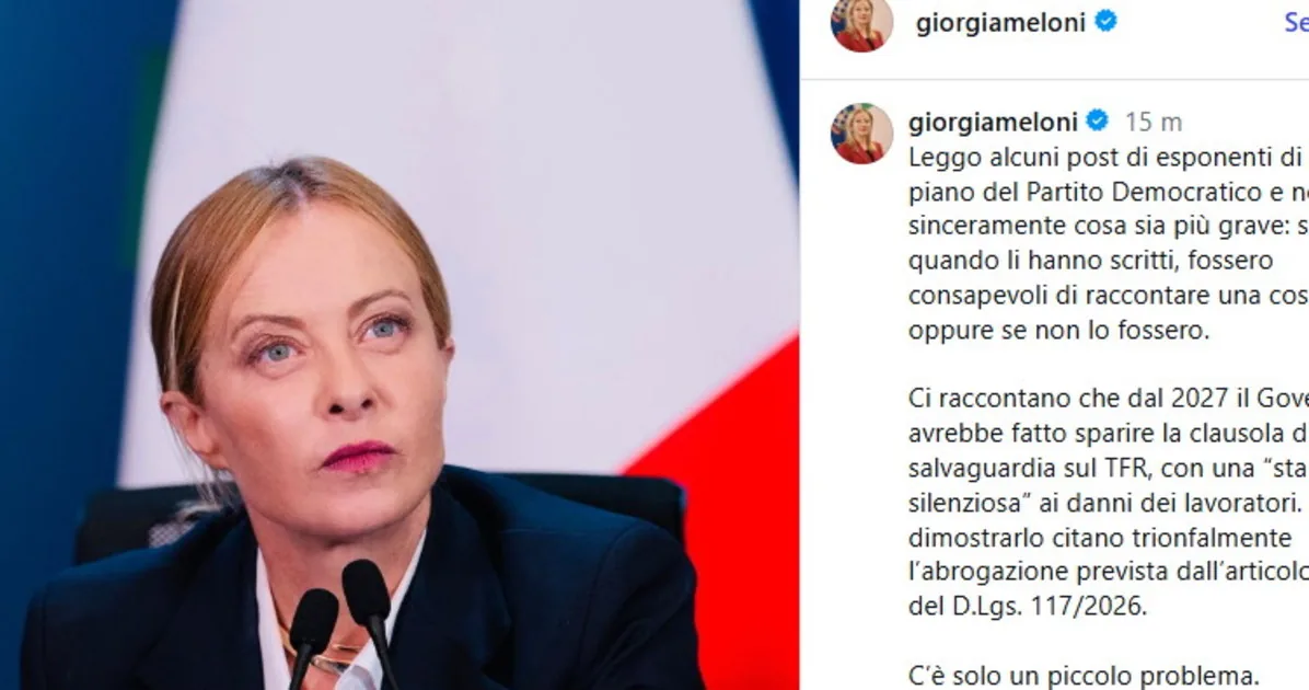 Giorgia Meloni exposes the PD: "Profiting at the expense of workers and pensioners? Completely false. And these are part of the institutions..." | Libero Quotidiano.it